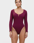 Maya – Sculpt Knit Muse Naadloze Rib Contour Bodysuit - Bella Fit™