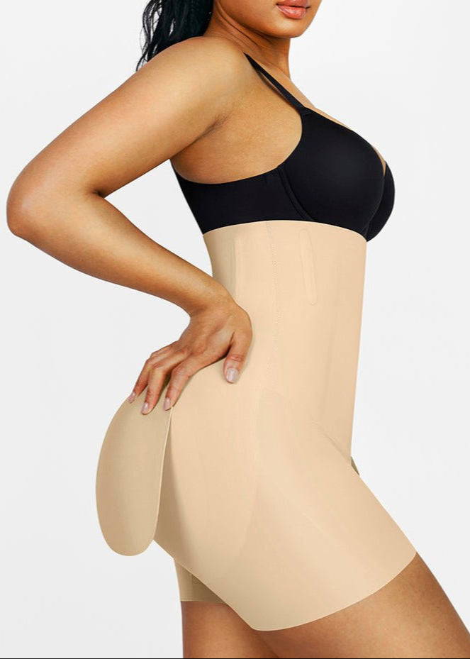 FSYH Siliconen slipje voor crossdresser vrouwelijke nep-billen Hip Enhancer Shapewear Padded Push Up Panty voor dames,Wheat skin,hip1.6cm