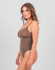 Stefanie - Naadloze Bodysuit String Met Spaghetti Schouderbandjes - Bella Fit™