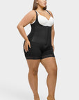 Felicia Short Powernet® - Ademende Latex Body met Open Borst, Buikcontrole en Stevige Compressie Shapewear. - Bella Fit™