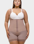 Felicia Short Powernet® - Ademende Latex Body met Open Borst, Buikcontrole en Stevige Compressie Shapewear. - Bella Fit™
