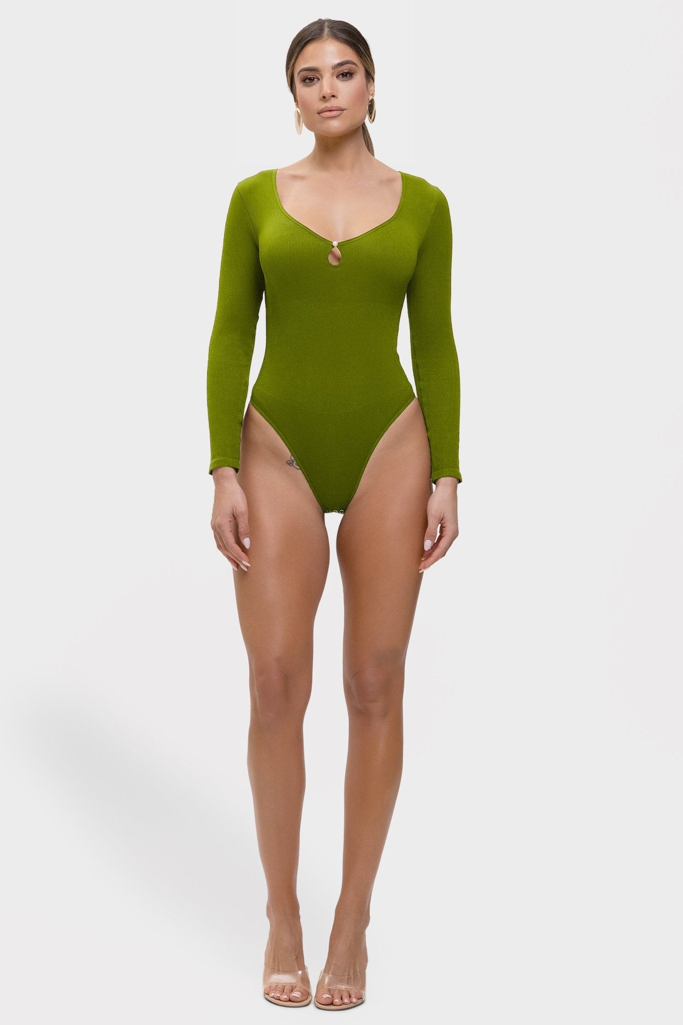 Maya – Sculpt Knit Muse Naadloze Rib Contour Bodysuit - Bella Fit™