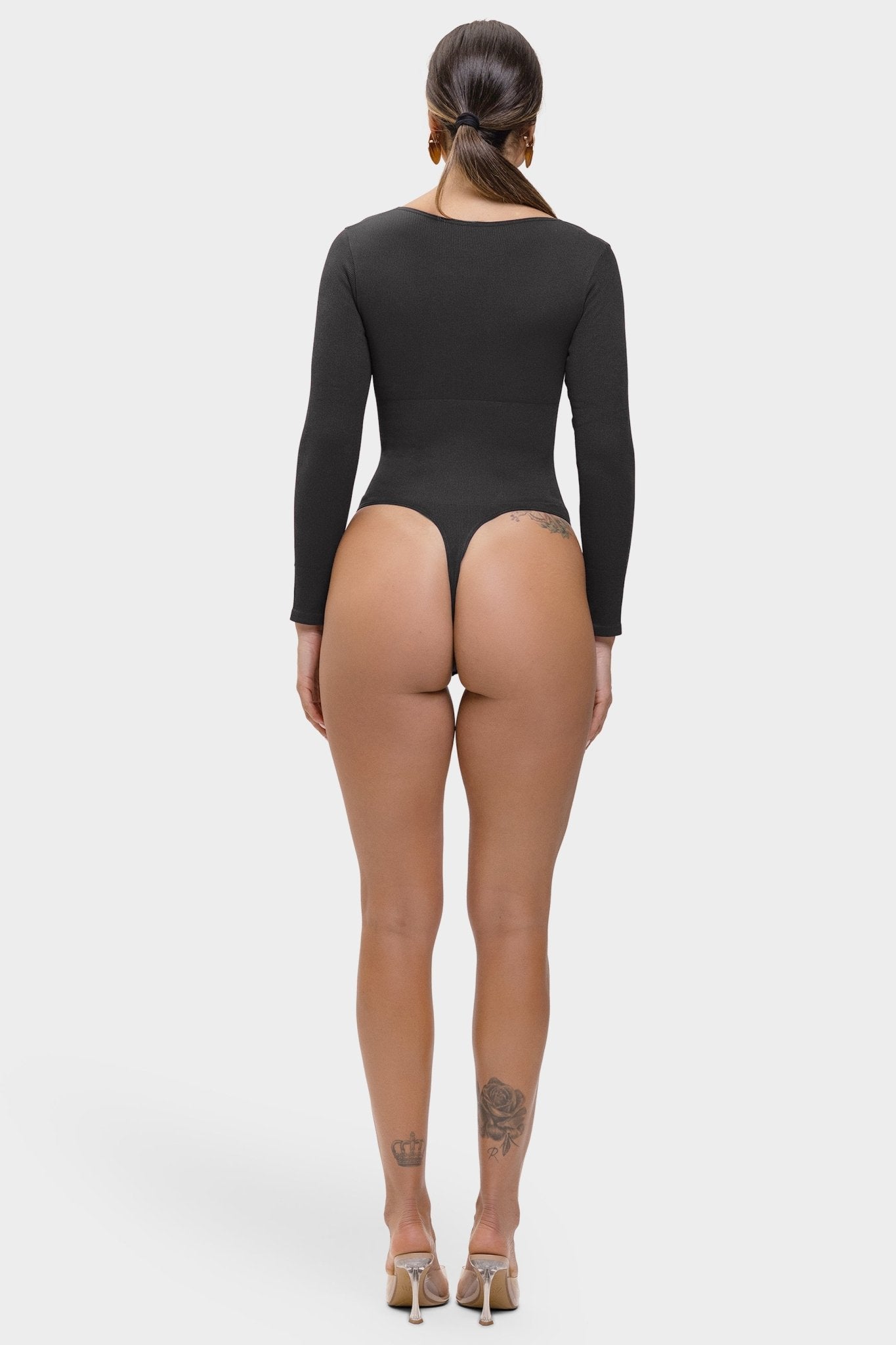 Maya – Sculpt Knit Muse Naadloze Rib Contour Bodysuit - Bella Fit™