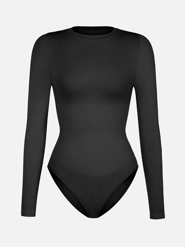 Milena – Ultra - Soft Sculpted Silhouette Naadloze Long - Sleeve Bodysuit - Bella Fit™