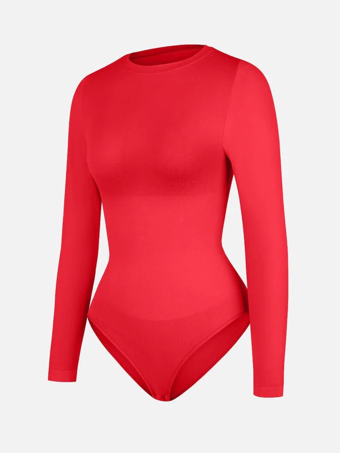 Milena – Ultra - Soft Sculpted Silhouette Naadloze Long - Sleeve Bodysuit - Bella Fit™