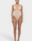 Stefanie Zipper - Naadloos Plunge Bodysuit – Borstondersteuning en Interne Clips - Bella Fit™