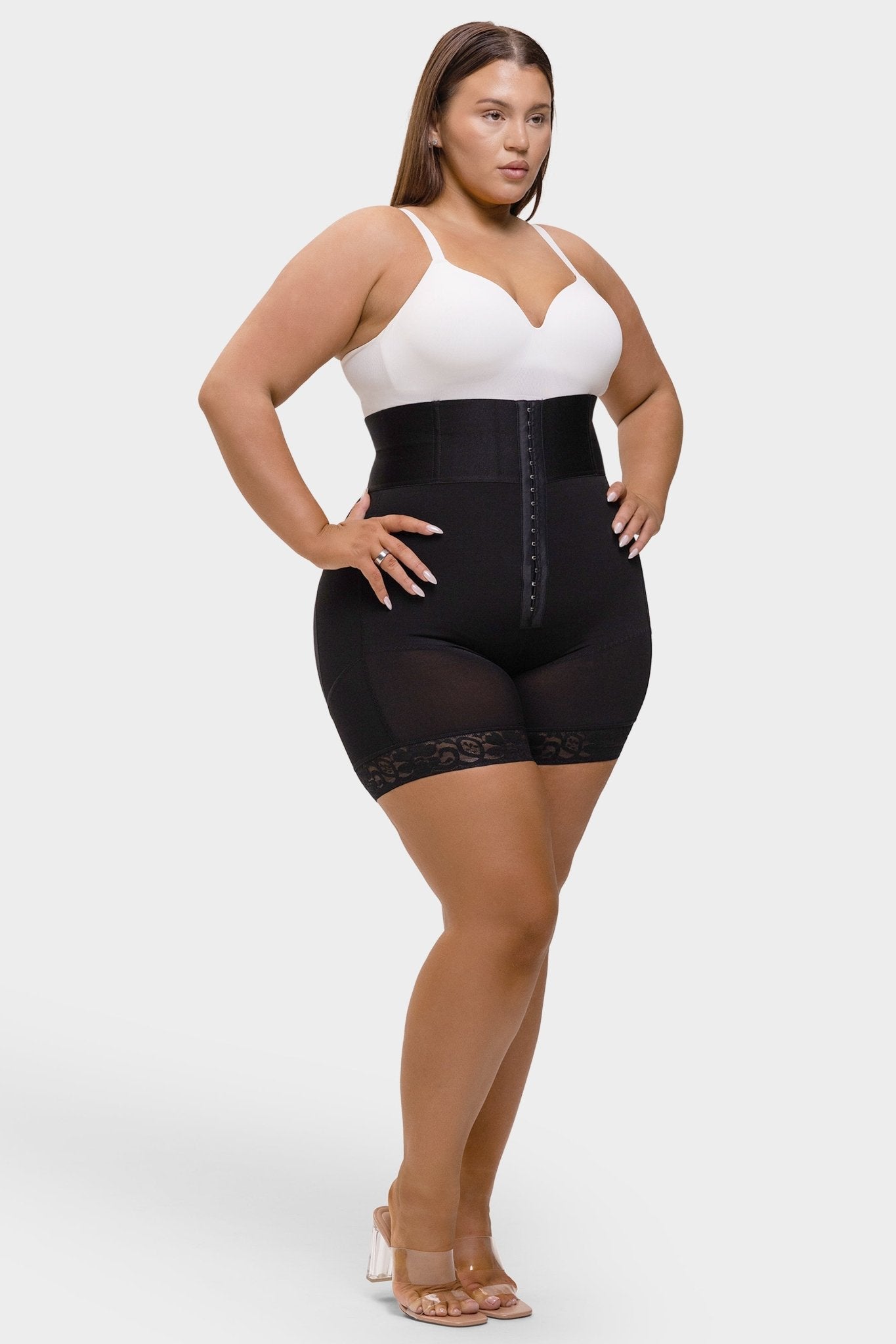 Valentina 2.0 - Hoog Getailleerd Body Shaper 3 Rijen Haakjes En Baleinen - Bella Fit™