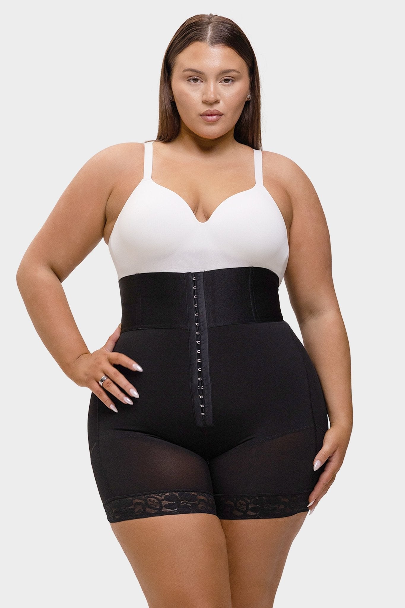 Valentina 2.0 - Hoog Getailleerd Body Shaper 3 Rijen Haakjes En Baleinen - Bella Fit™
