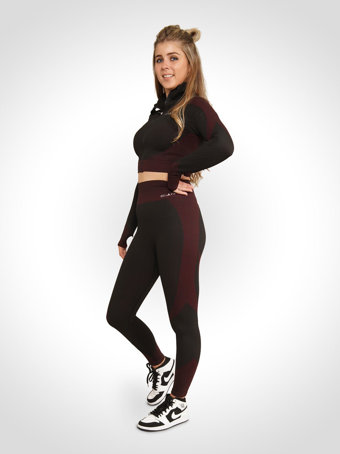 Chelsea - Sport Set Met Ritssluiting En Hoge Taille Legging - Bella Fit™