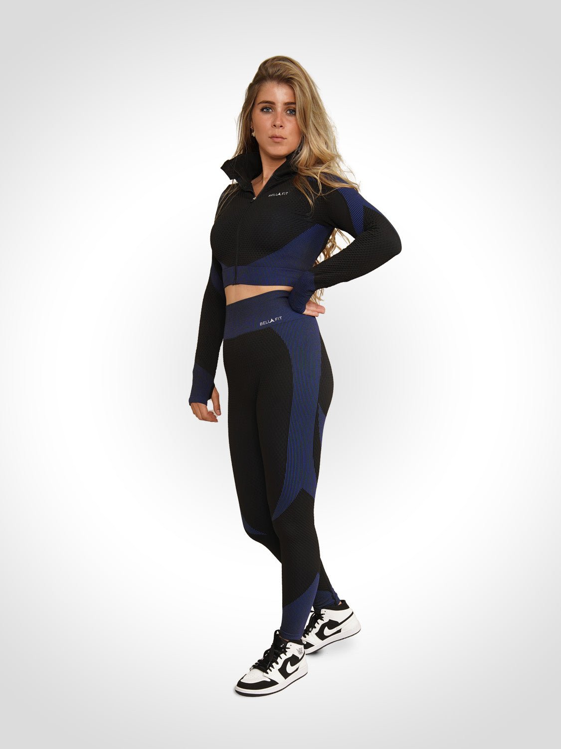 Chelsea - Sport Set Met Ritssluiting En Hoge Taille Legging - Bella Fit™