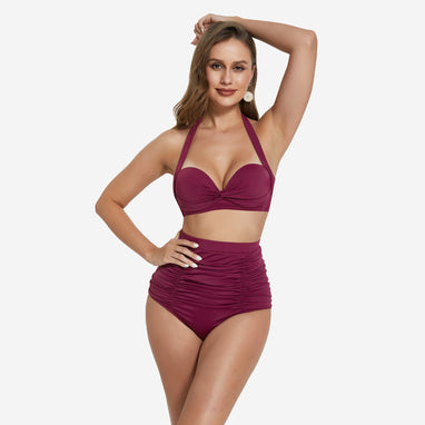 UMIPUBO Badpak voor dames, 2-delig, push-up, hoge taille, U-hals, metaal, tweedelig, Navy Blauw, XL UMIPUBO Badpak voor dames, 2-delig, push-up, hoge taille, U-hals, metaal, tweedelig, Navy Blauw, XL